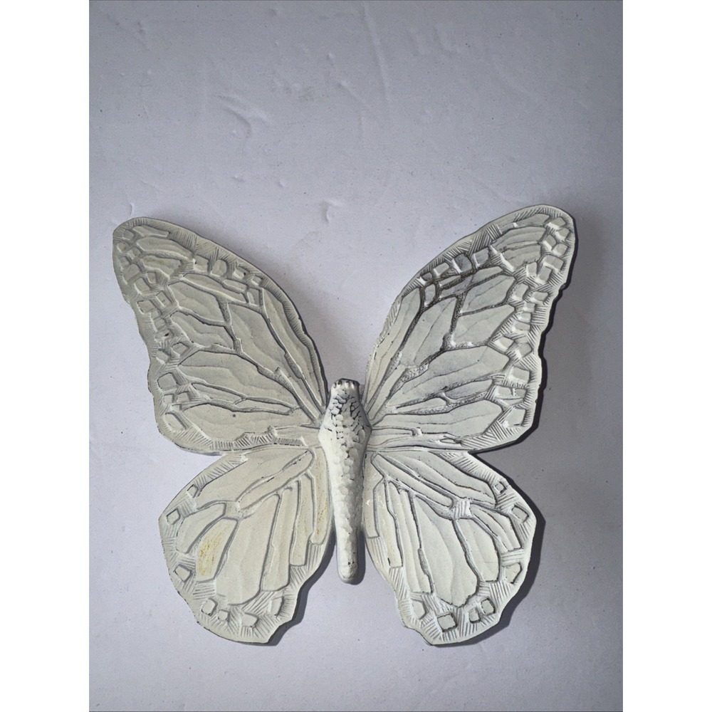 Homco White Plastic‎ Butterfly Wall Decor USA Vintage